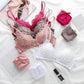 Double Stripped Single Padded Floral Design Bra & Panty Set Lush Pesh 