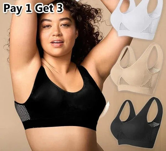 BUY 1 Get 2 FREE Breathable Cool Liftup Air Bra - Lush Pesh